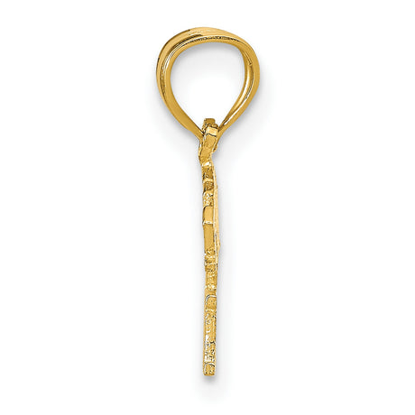14k Yellow Gold Born to Win Pendant, Motivational Statement Jewelry for Men and Unisex Wear