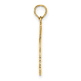I HEART Saint GEORGE ISLAND with Dolphin Charm Pendant in Real 14k Yellow Gold