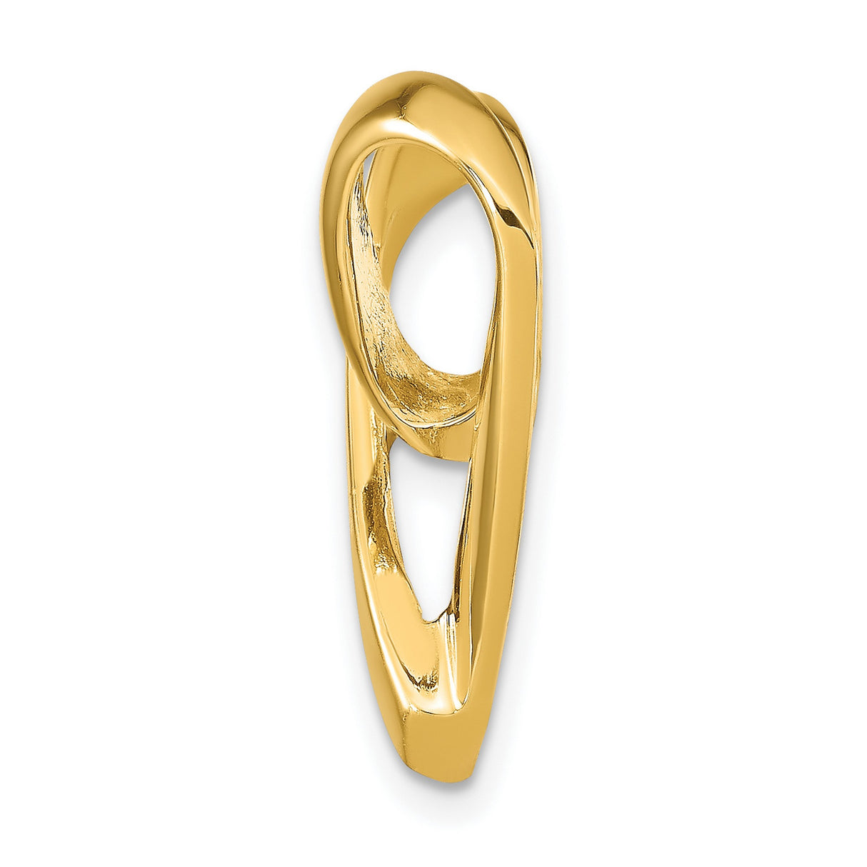 14k Yellow Gold Open Heart Pendant, Flowing Modern Design, Symbolic Love Jewelry for Women