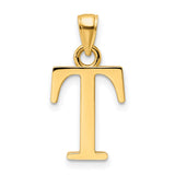 14k Yellow Gold Tau Cross Pendant, Polished T Shape Saint Francis Religious Charm