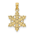 14k Yellow Gold Snowflake Pendant with Cut-Out Detailing, Winter Theme, Polished Finish
