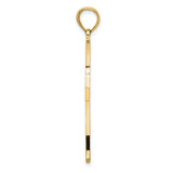 14k Yellow Gold Cross Pendant with Mirror Polished Finish, Minimal Religious Jewelry for Men and Women