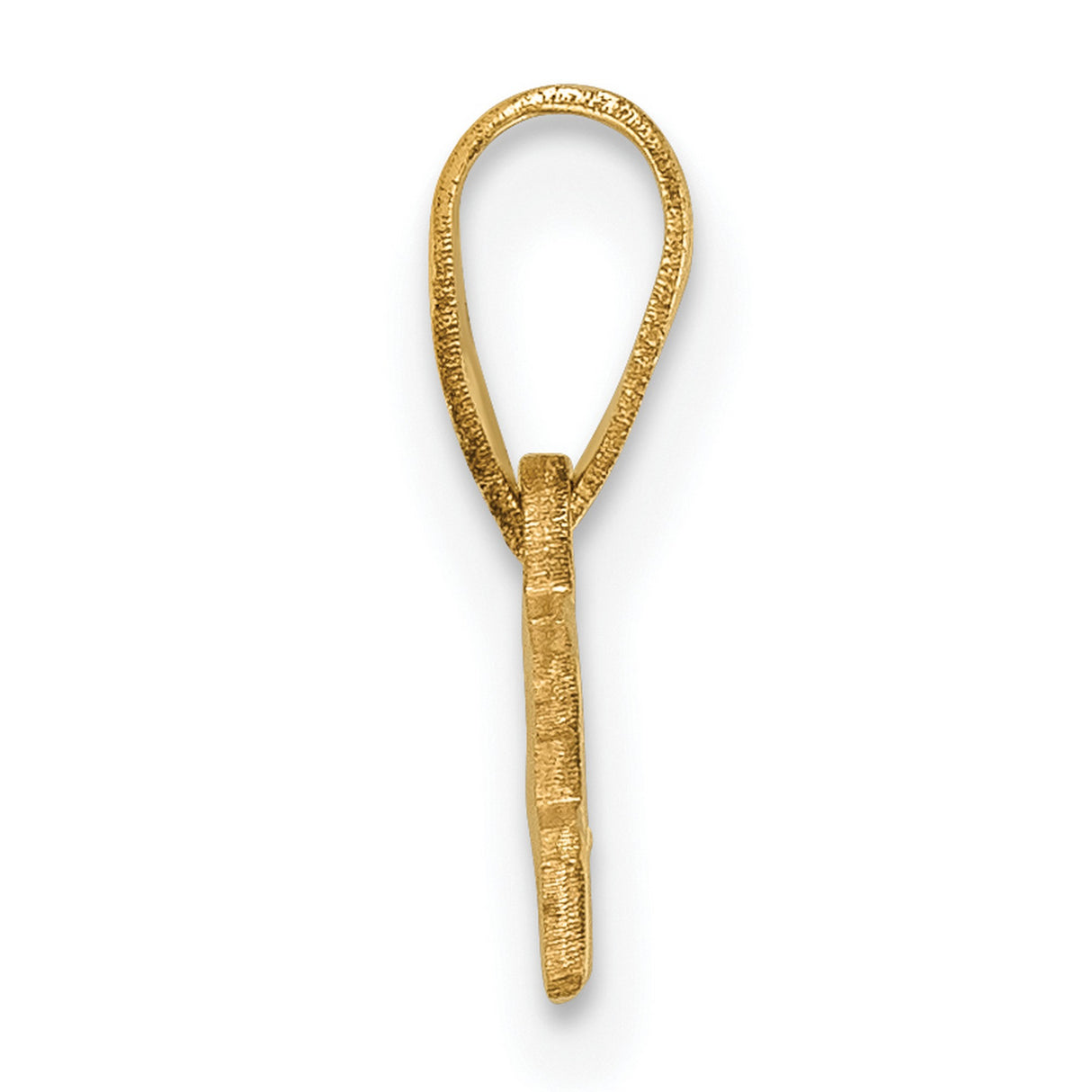 Polished 2023 Graduation Charm Pendant in Real 14k Yellow Gold