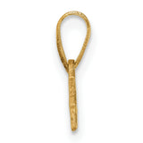 Polished 2023 Graduation Charm Pendant in Real 14k Yellow Gold