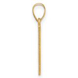 Class Of 2023 Rally Flag Graduation Charm Pendant in Real 14k Yellow Gold