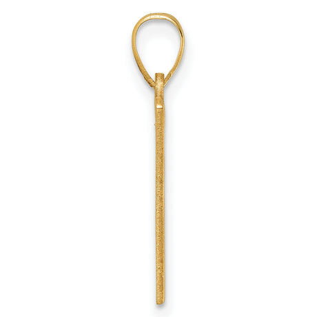 Class Of 2023 Rally Flag Graduation Charm Pendant in Real 14k Yellow Gold