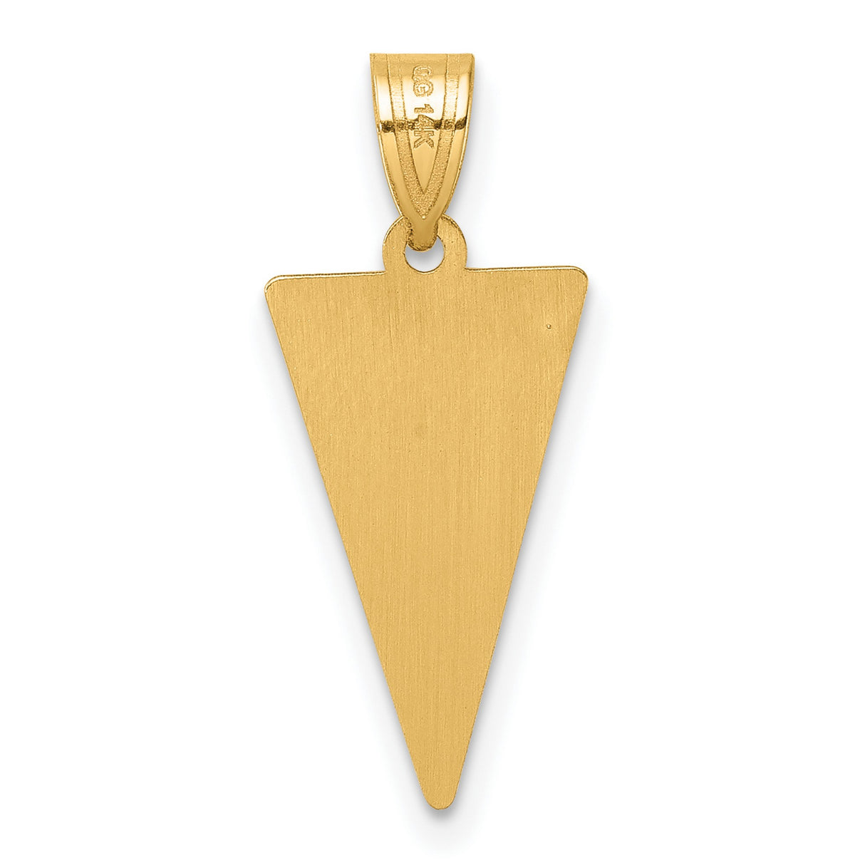 Class Of 2023 Rally Flag Graduation Charm Pendant in Real 14k Yellow Gold