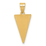 Class Of 2023 Rally Flag Graduation Charm Pendant in Real 14k Yellow Gold