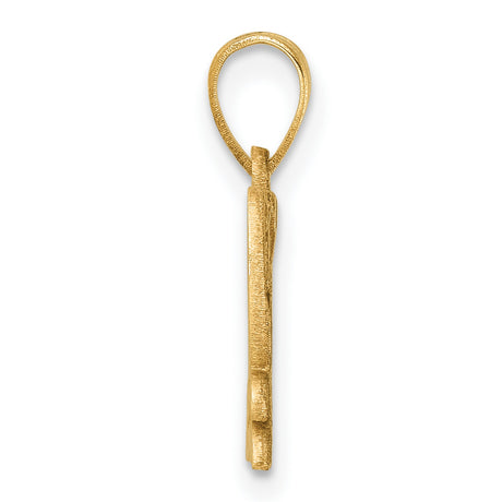 Polished CLAOF 2023 Graduation Charm Pendant in Real 14k Yellow Gold