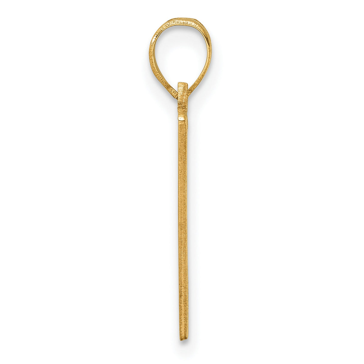 Class Of 2024 Rally Flag Graduation Charm Pendant in Real 14k Yellow Gold