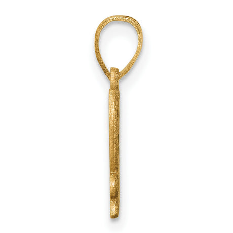 Polished CLAOF 2024 Graduation Charm Pendant in Real 14k Yellow Gold