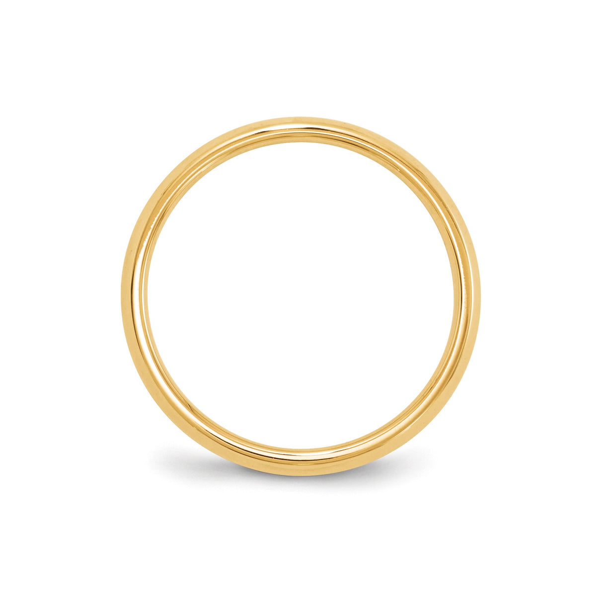 14k Yellow Gold Knife Edge, Comfort Fit wedding band ring alternate angle
