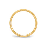 14k Yellow Gold Knife Edge, Comfort Fit wedding band ring alternate angle