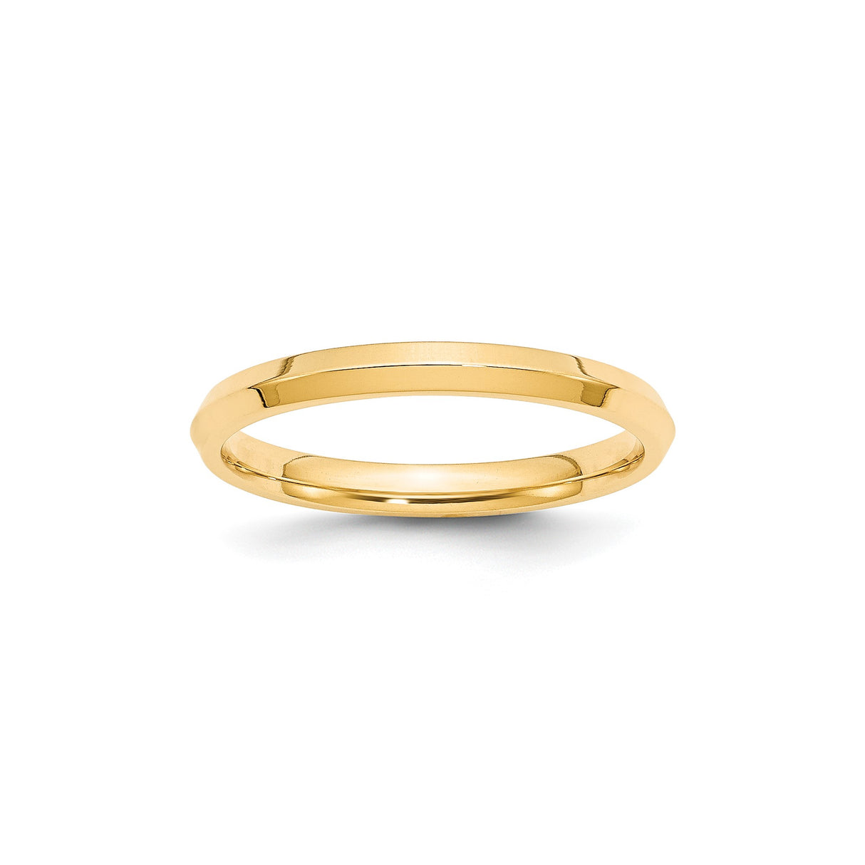 14k Yellow Gold Knife Edge, Comfort Fit wedding band ring