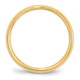 14K Yellow Gold Knife Edge Wedding Band Comfort Fit 4mm