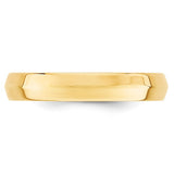 14K Yellow Gold Knife Edge Wedding Band Comfort Fit 4mm