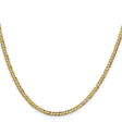 14K Yellow Gold 3.1 mm Polished Chain Necklace, Solid
