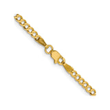 14K Yellow Gold 3.1 mm Polished Chain Necklace, Solid alternate angle