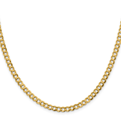 14K Yellow Gold 4.7 mm Polished Chain Necklace, Solid