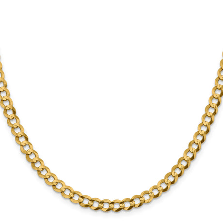 14K Yellow Gold 5.9 mm Polished Chain Necklace, Solid