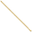 14K Yellow Gold 3.8 mm Curb Chain Anklet, Polished