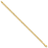 14K Yellow Gold 3.8 mm Curb Chain Bracelet, Polished