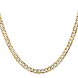 14K Yellow Gold 4.5 mm Curb Chain Necklace, Polished