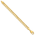 14K Yellow Gold 8.5 mm Curb Chain Bracelet, Polished