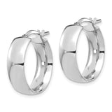 14k Yellow Gold and Rhodium Hoop Earrings, Polished Minimalist Design for Women