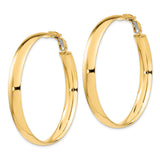 14k Yellow Gold Hoop Earrings, High Polish Finish, Latch Back Closure, Classic Minimalist Style