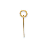 14k Yellow Gold Number One Pendant Charm, Polished Minimal Unisex Jewelry