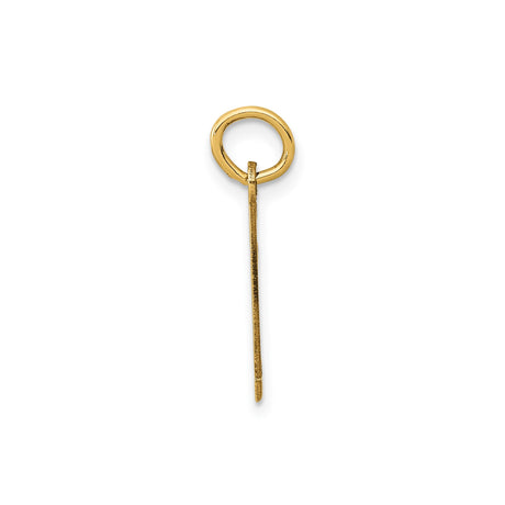 14k Yellow Gold Number One Pendant Charm, Polished Minimal Unisex Jewelry