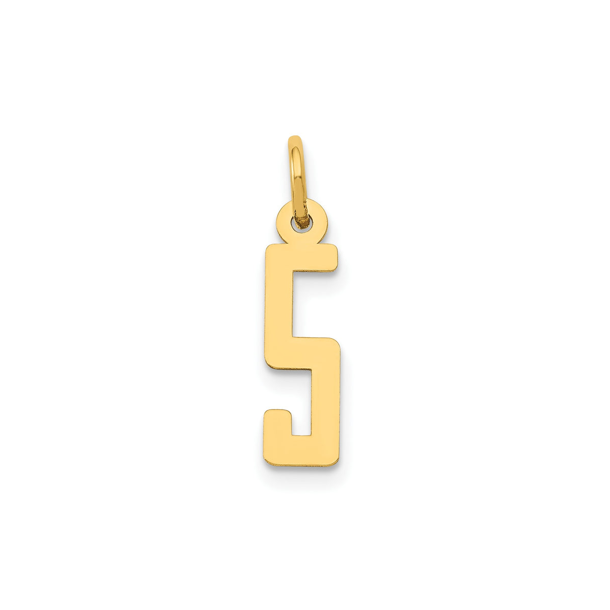 14k Yellow Gold Pendant, Hebrew Letter Chet Charm, Jewish Symbol of Life, Unisex Religious Jewelry
