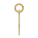 14k Yellow Gold Number 22 Pendant Charm, Clean Modern Design for Men and Women