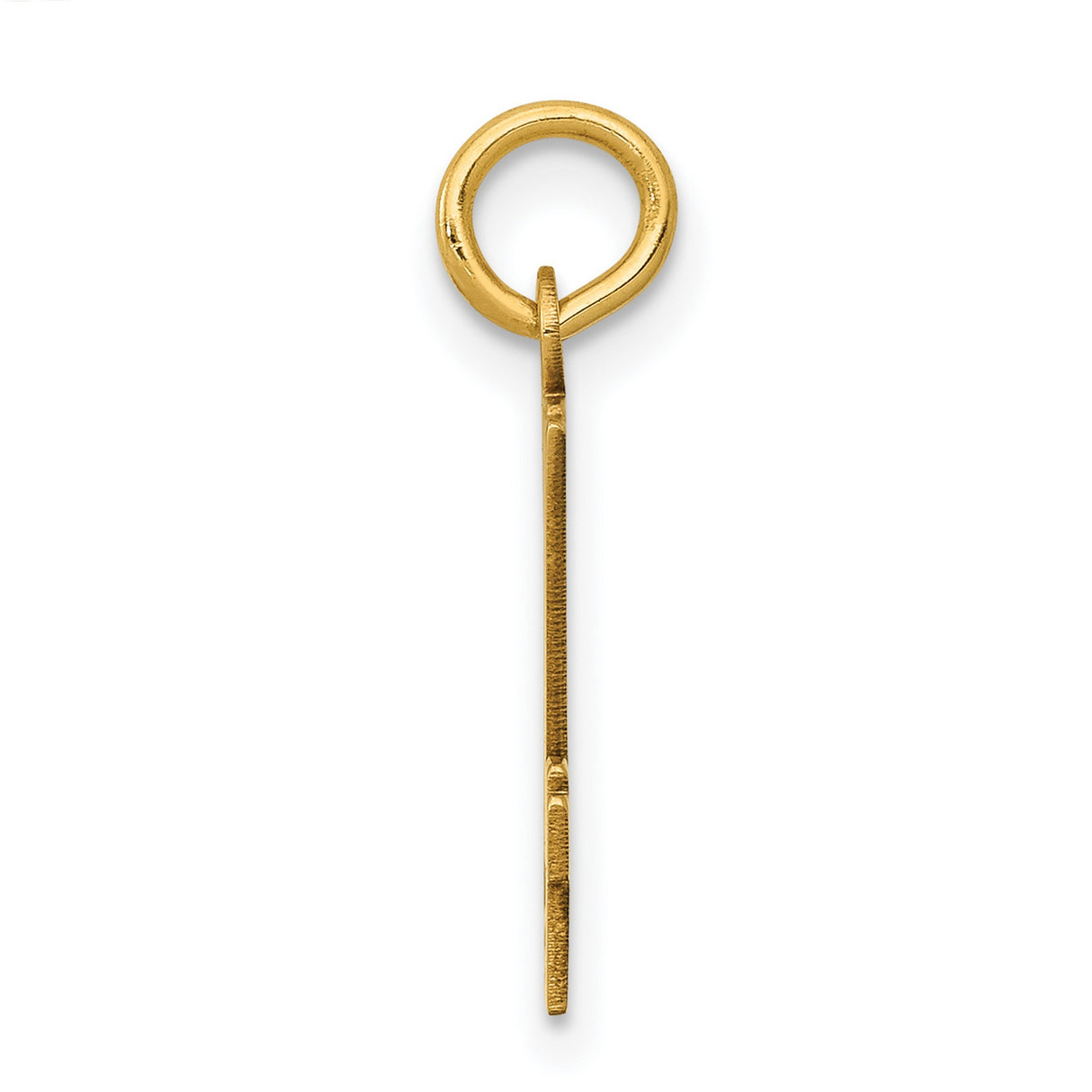 14k Yellow Gold Number 24 Pendant, Polished Block Style Sports Charm for Men or Women