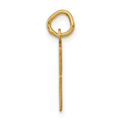 14k Yellow Gold Number 35 Pendant, Bold Block Style Charm for Men or Women