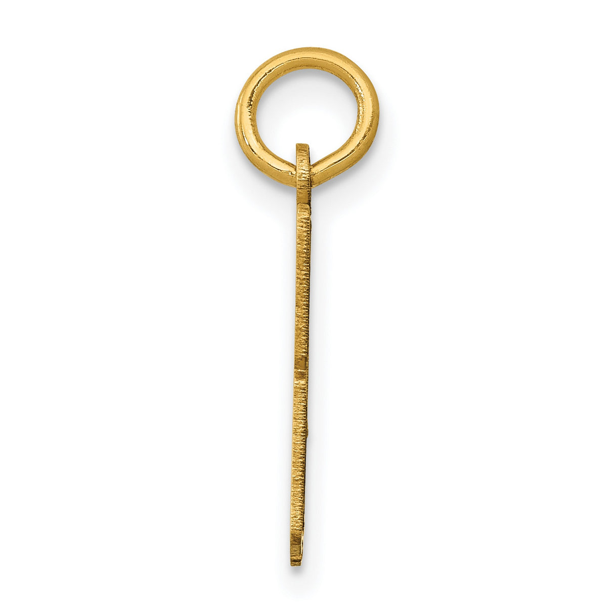 14k Yellow Gold Number 48 Pendant, Sports Jersey Charm with Polished Finish