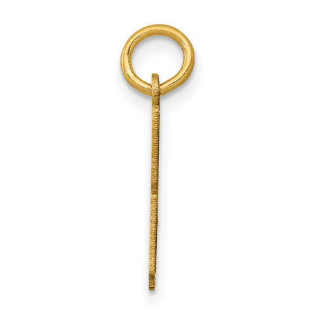 14k Yellow Gold Number 48 Pendant, Sports Jersey Charm with Polished Finish