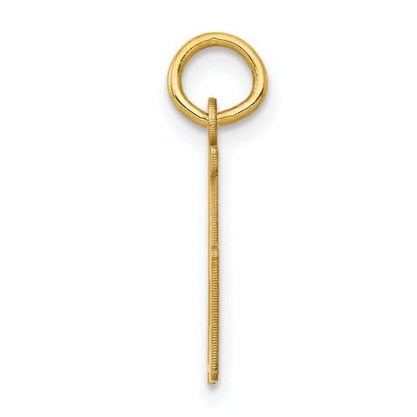 14k Yellow Gold Pendant, Chai Hebrew Symbol, Jewish Faith Charm for Women or Unisex Wear