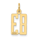 14k Yellow Gold Number 83 Pendant, Bold Cutout Sports Charm, Polished Unisex Jewelry