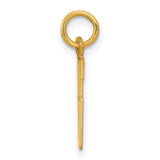 Small Elongated Number 86 Charm Pendant in Real 14k Yellow Gold