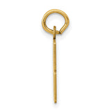 Small Elongated Number 88 Charm Pendant in Real 14k Yellow Gold