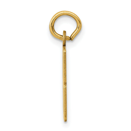 Small Elongated Number 88 Charm Pendant in Real 14k Yellow Gold