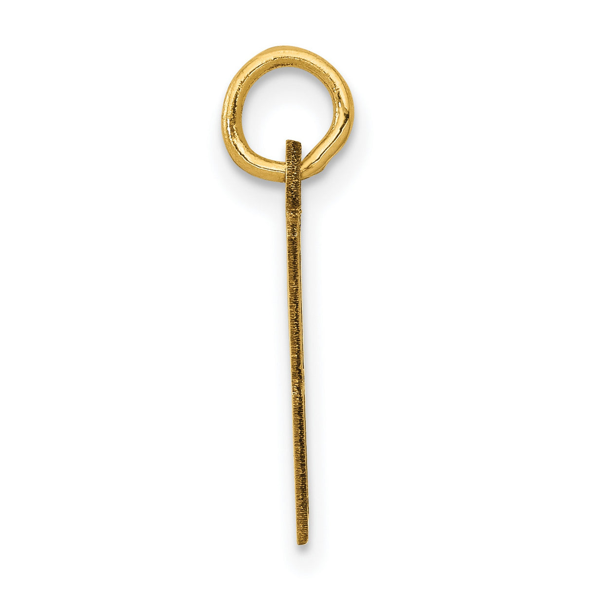 Small Elongated Number 98 Charm Pendant in Real 14k Yellow Gold