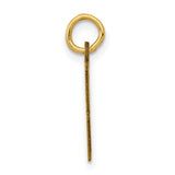 Small Elongated Number 98 Charm Pendant in Real 14k Yellow Gold