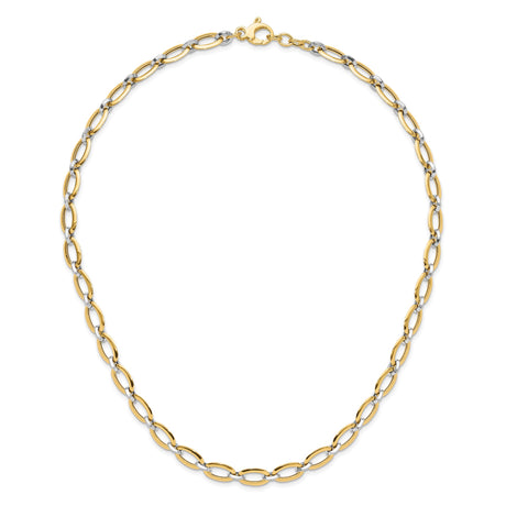 14K Two-tone Gold 6.79 mm Polished Chain Necklace
