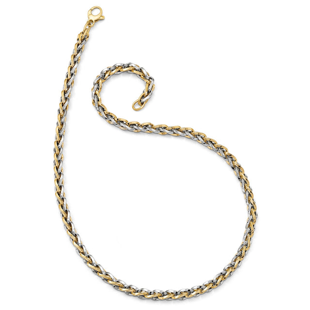 14K Two-tone Gold 5.5 mm Polished Chain Necklace