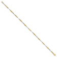 14K Two-tone Gold 3 mm Polished Chain Anklet