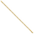 14K Yellow Gold 3 mm Figaro Chain Anklet, Polished