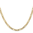 14K Yellow Gold 4 mm Figaro Chain Necklace, Polished